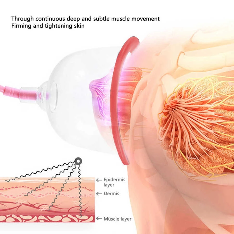 Vacuum Cup Breast Massager Breast Vacuum Massage Machine Urgent Release for Home Use