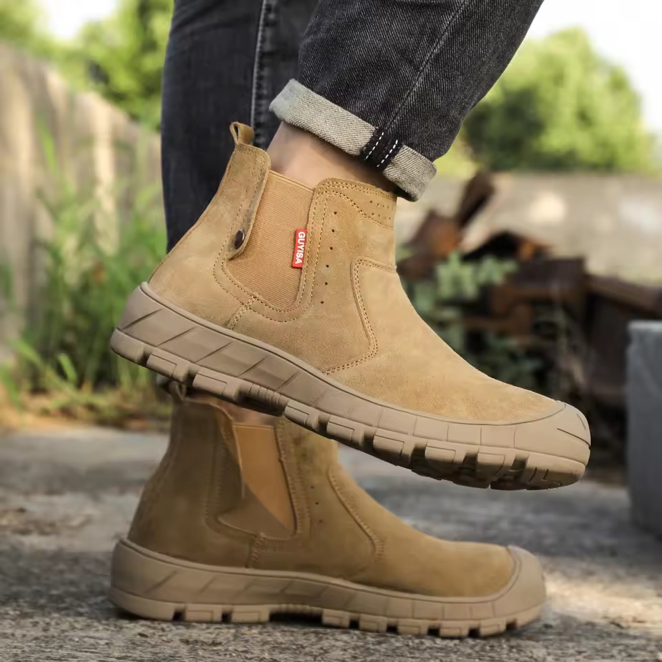 Safety Boots Men Welder Safety Shoes Anti-Smash Indestructible Safety Shoes Men Work Boots Steel Toe Security Boots Footwear