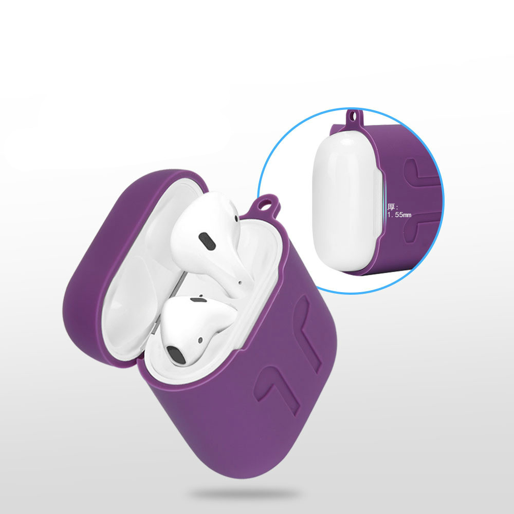 Suitable for Airpods one or two generation protective shell thickened conjoined Apple wireless Bluetooth headset silicone cover