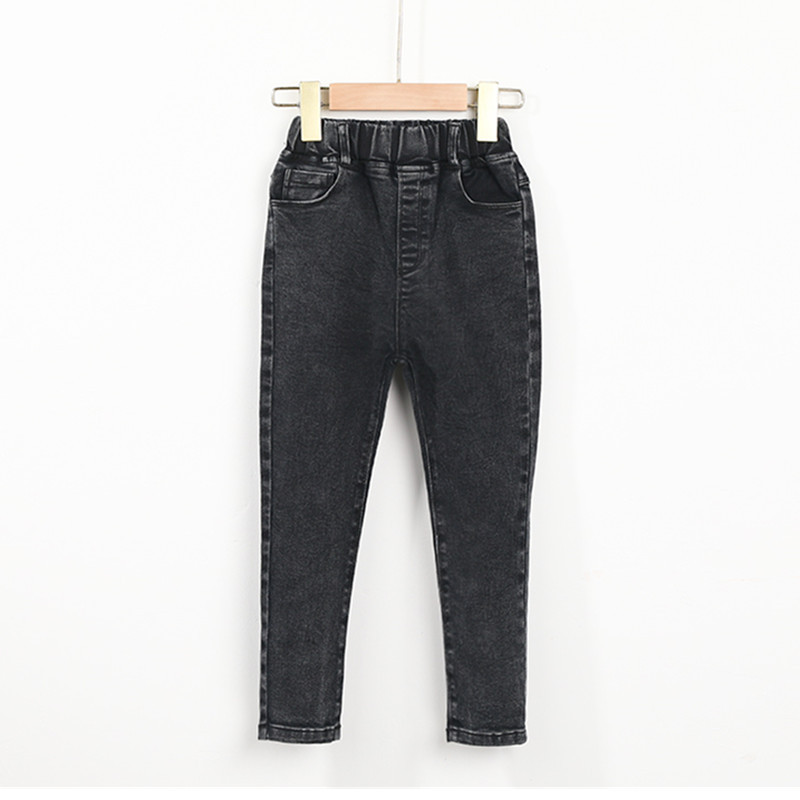 Children's spring and autumn pants high elastic slim fit denim pants