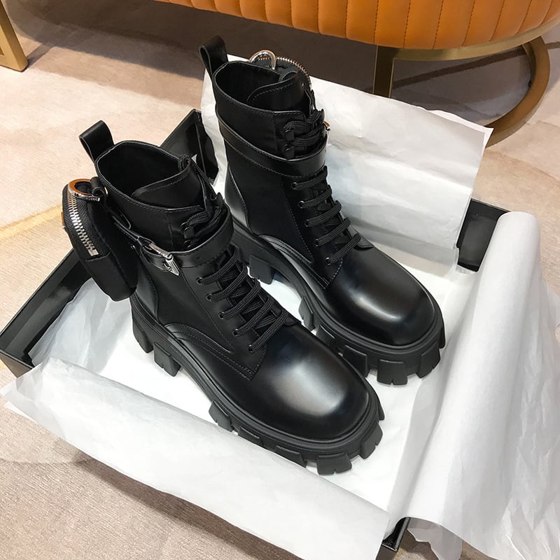 Martin boots new female boots round toe ladies motorcycle boots rider boots wedges