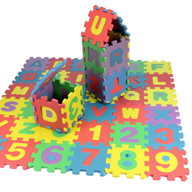 36PCs Alphanumeric Letter Bath Puzzle Soft EVA Kids Baby Toys New Early Educational Kids Tool Bath Toy Funny Toy