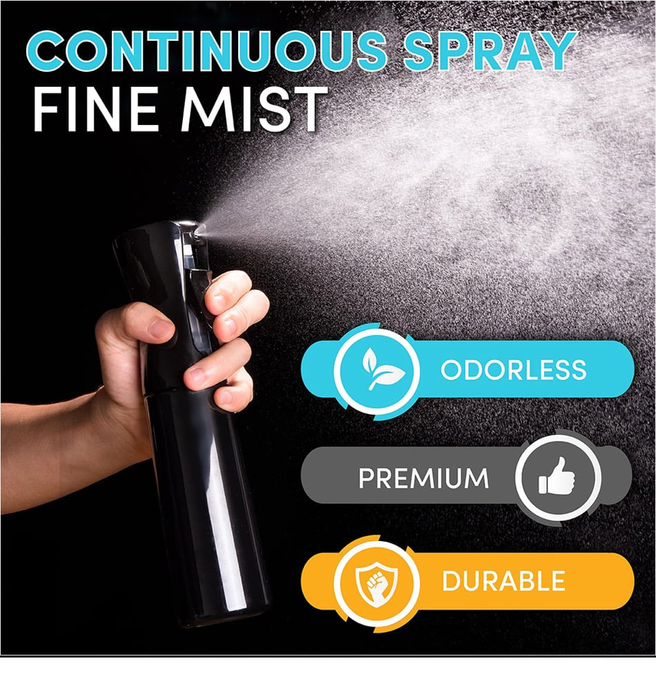 200ml Hair Spray Bottle Ultra Fine Continuous Water Refillable Mister Hairdressing Spray Bottle Salon Barber Hair Tools