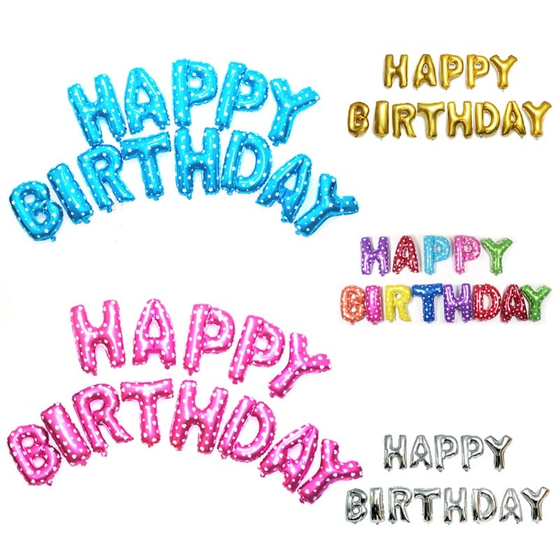 Foil Balloons 16INCH Happy Birthday letter Balloons balls birthday Party Decorations kids Baby Shower Helium Balloons