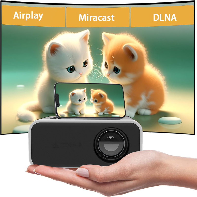 YT300 Mini Portable Portable LED Projector Ultra HD Wired Wireless Connection Mobile Home Theater Projector