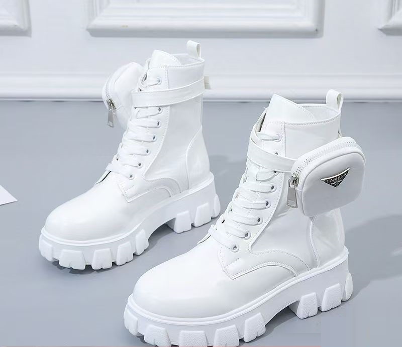 Martin Boots New Ladies Round Toe Boots Ladies Motorcycle Boots