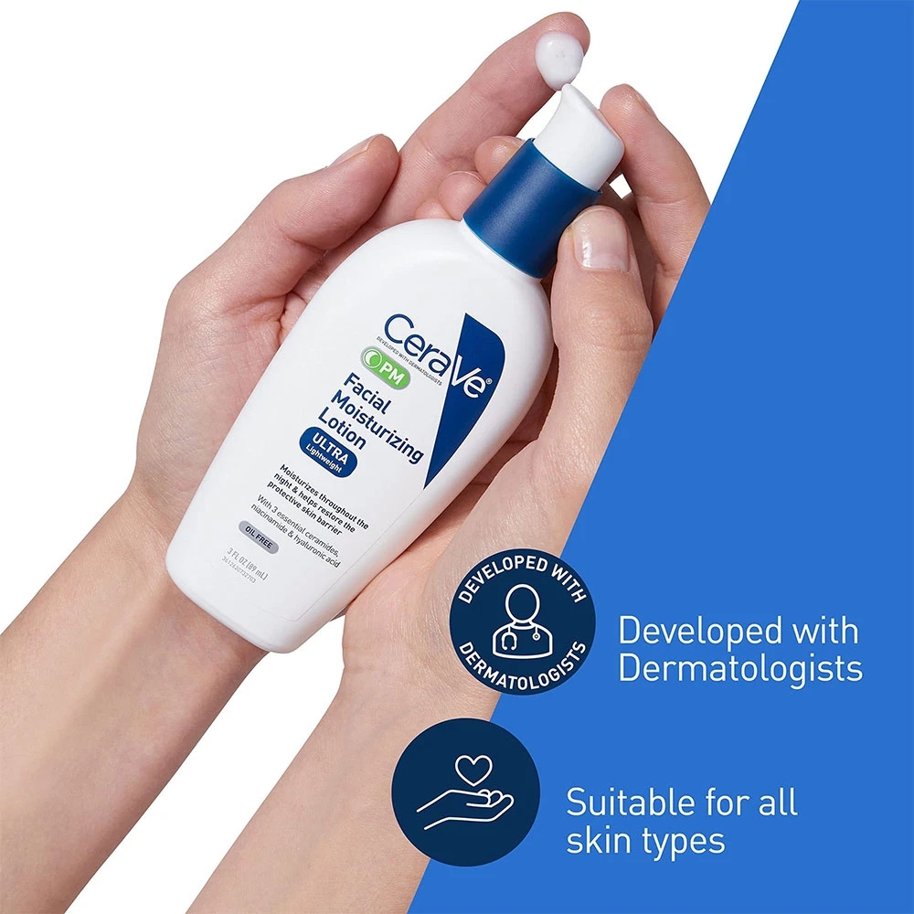 CeraVe Facial Moisturizing Lotion AM or PM Day Night With SPF30 Repair Sensitive Skin Nicotinamide Ceramide Cream 화장품 89ml