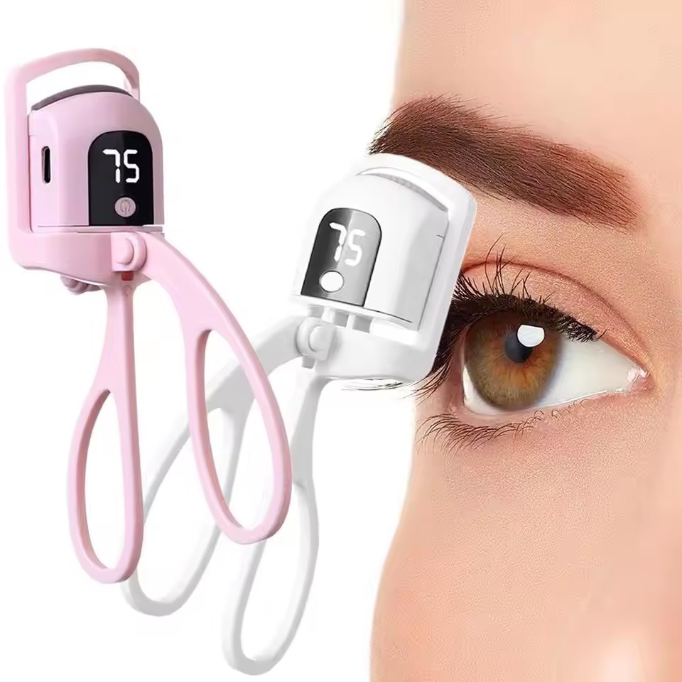 1pc new electric eyelash curler portable electric eyelash long hair curler for shaping and perming eyelashes