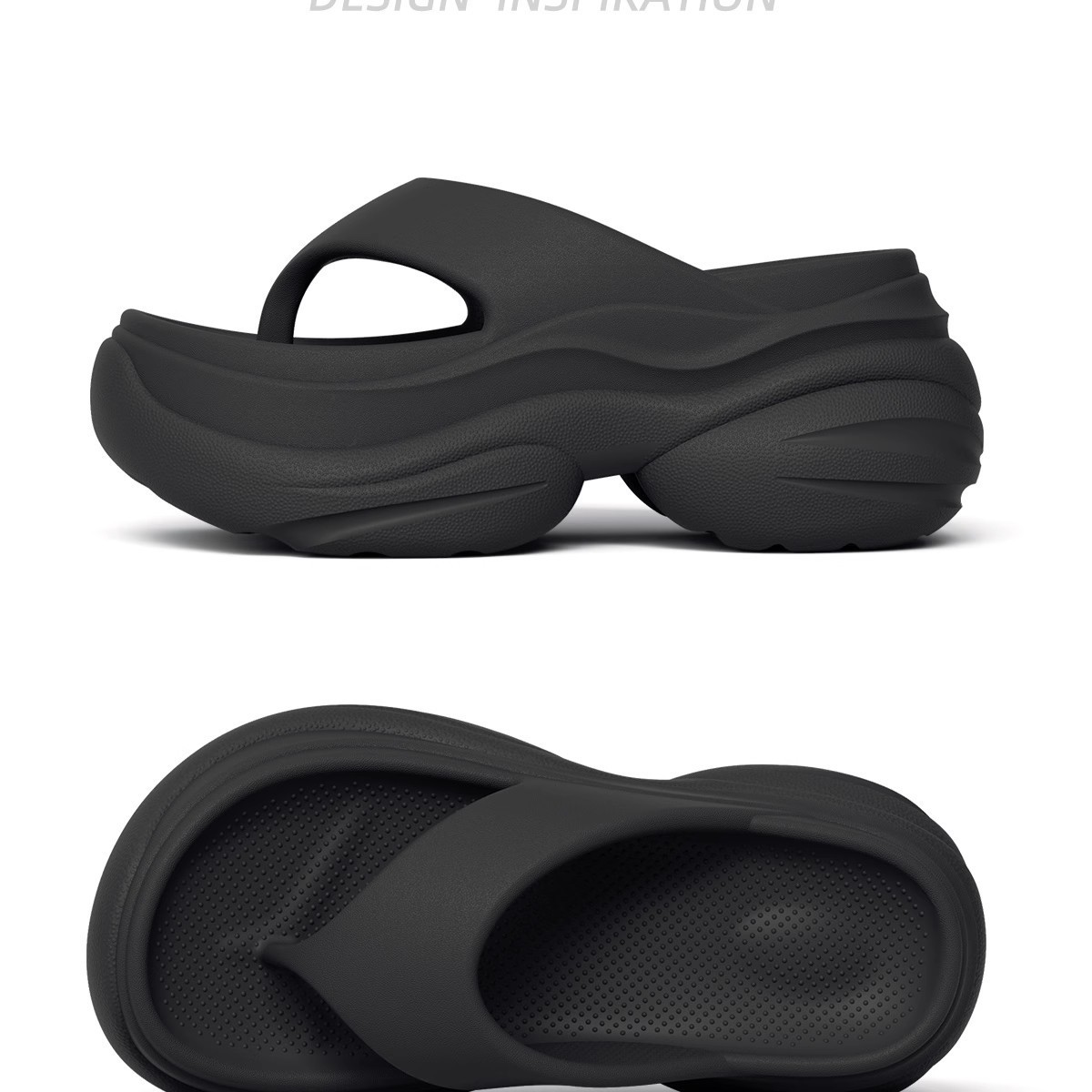 Women's Clip Toe Platform Flip Flops Summer Lightweight Soft Sole EVA Slippers for Women Thick Sole Non Slip Beach Shoes Slides