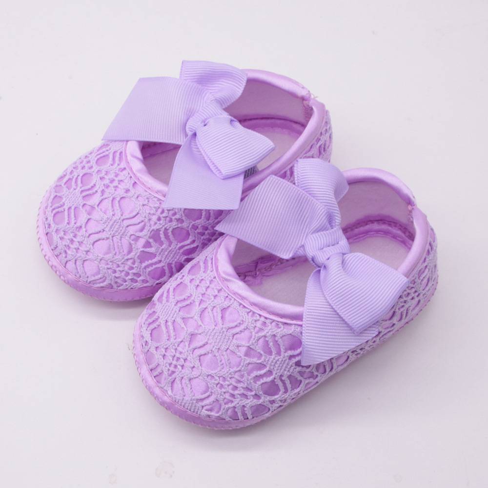Cute baby bow princess shoes soft bottom baby shoes