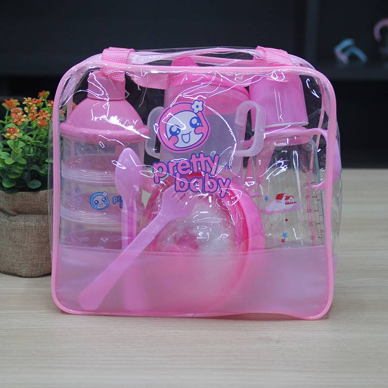 7pcs/set Baby Food Feeding Kit Bottle Teether Pacifier Bottle Storage Box Bottle Clip Tool Set Bottle Feeding Gifts For Child