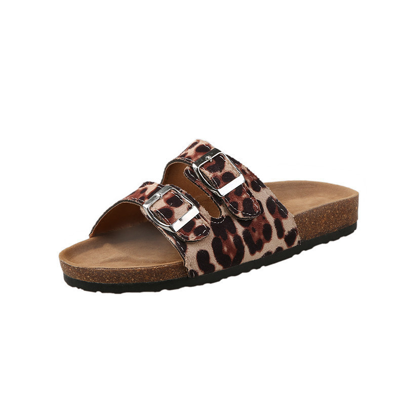 Summer new style cork slippers men and women fashion Korean casual beach sandals and slippers Birkenstock