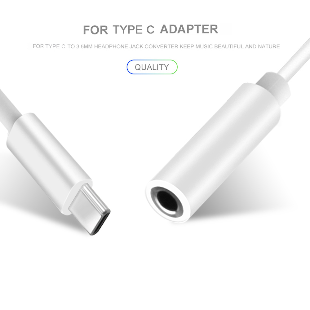Type C Male To 3.5mm Jack Female Audio Aux Cable USB C To 3.5 mm Headphone Earphone Adapter for Huawei P20 P30 Pro