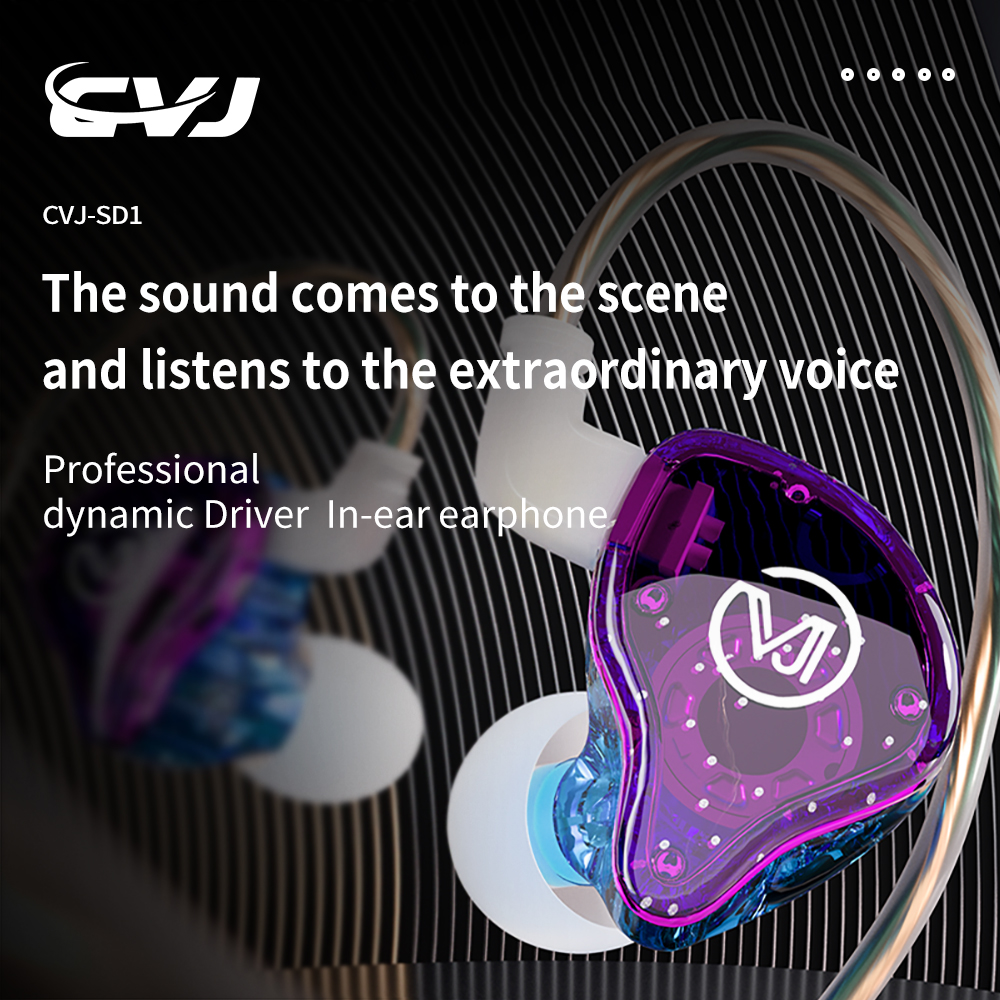 CVJ SD1 Earphones 3.5mm for Phone Xiaomi with Microphone In Ear Mic Bass Stereo Game Stereo Race Sport Music Headphones Headset
