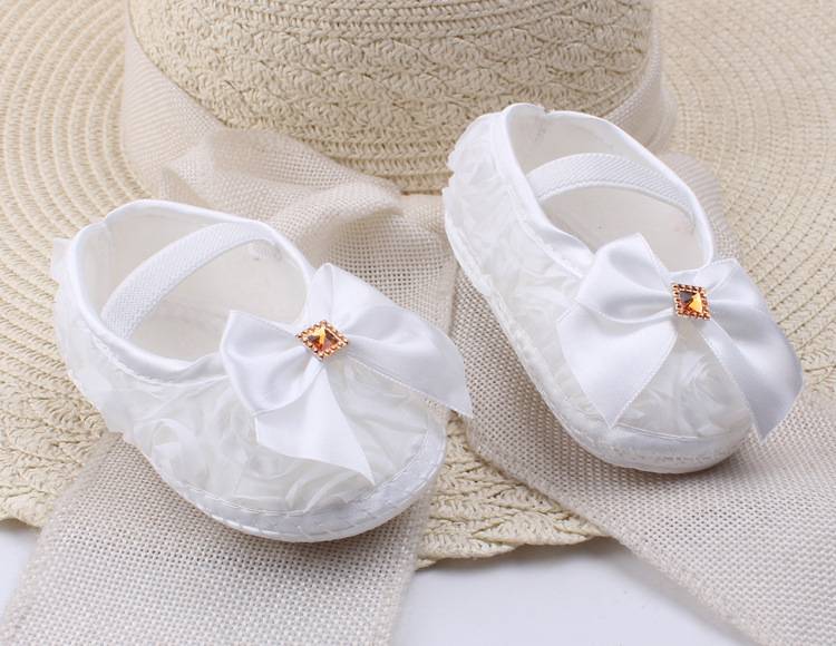 Baby Girls Shoes Noble Bow Flower Princess Shoes Infant Soft Sole Shoes Toddler Girl Shoes