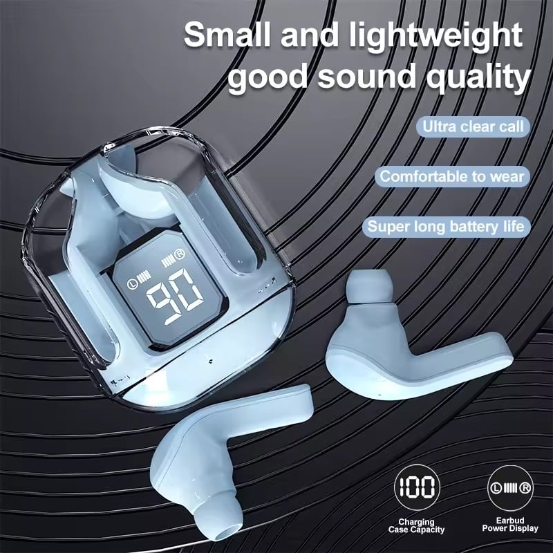 Transparent Wireless Bluetooth Headset HIFI Sound Wireless Earbuds Quality Bluetooth 5.3 For Wireless Headphone