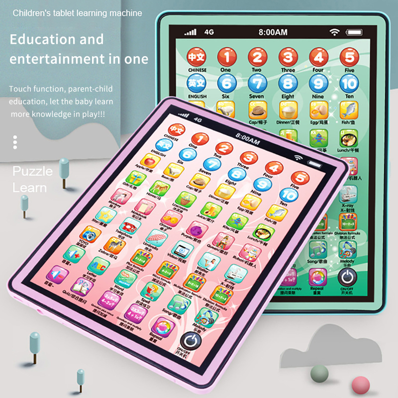 Baby Touch Computer Tablet Pad Educational Toys Kids Early Learning Reading English Chinese Language Machine For Kids Children