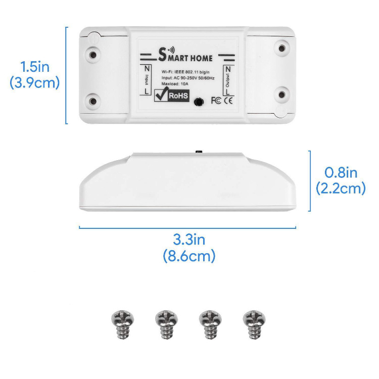 Tuya Wifi Smart Switch Smart Home Wireless Remote Control Timer DIY Switch Via Smart Life APP Work with Alexa Google Home