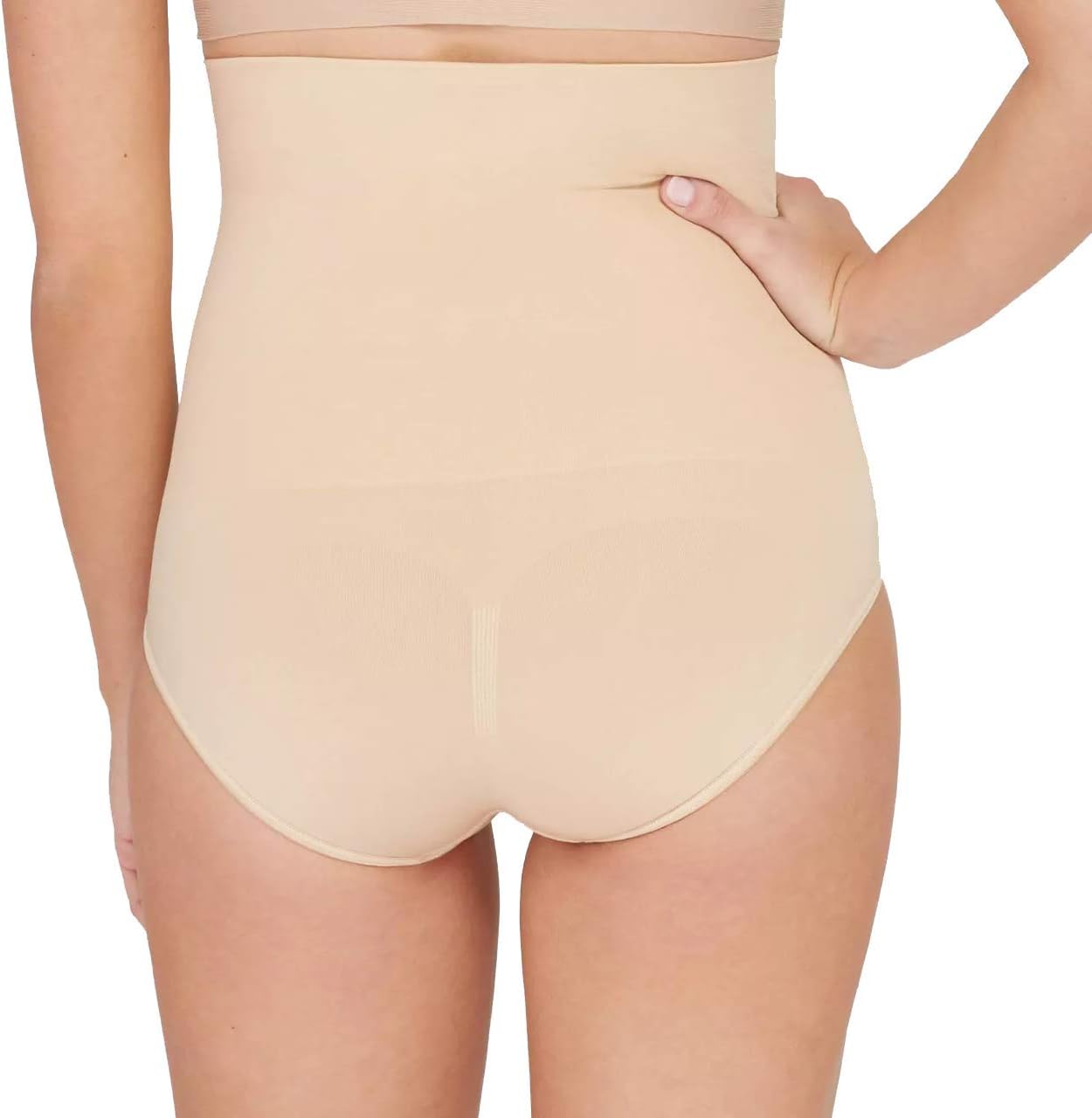 ASSETS by Spanx Women's Remarkable Results High Waist Control Brief - (Light Beige, Medium)