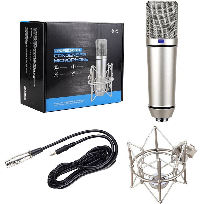 Condenser Microphone U87 Recording Microphone Professional Microphone Computer Live Vocal Podcast Game Studio Singing