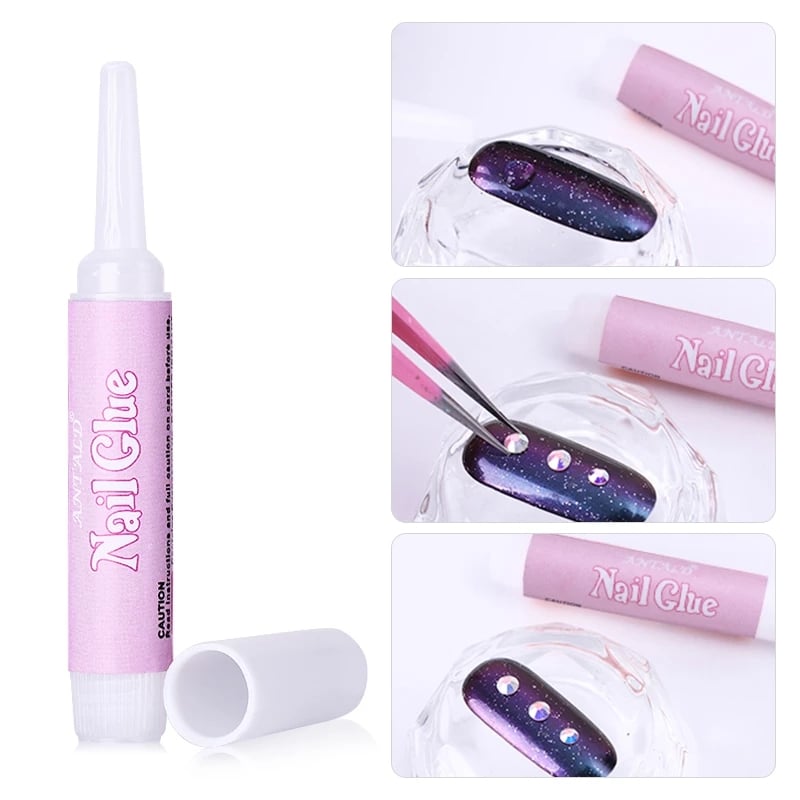 10 pcs Nail Adhesive Glue For Nail Art Rhinestone Fast-dry for UV Gel Acrylic Glue Nail Art Decoration DIY Tools Accessories