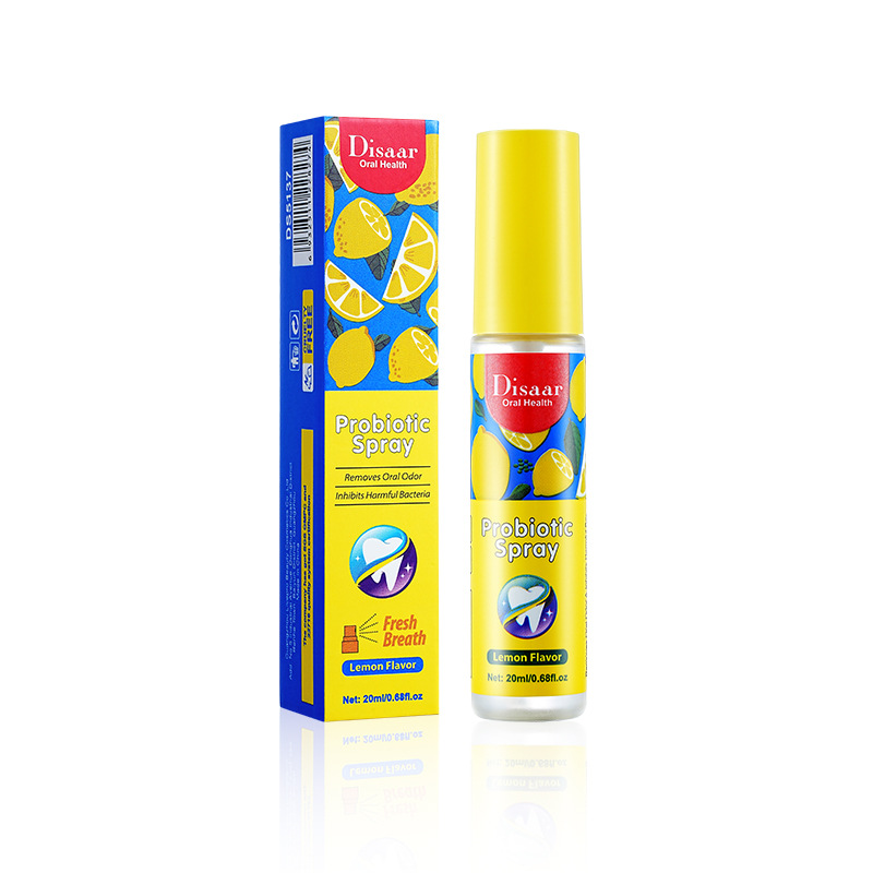 20ML Breath Freshener Spray Lemon Grape Mint Flavor Artifact Female Male Portable Breath Kissing Mouth Spray Cleaning Spray
