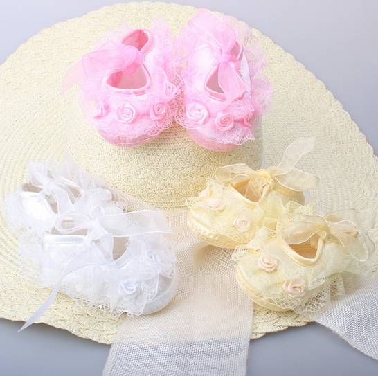 Wonderful!0-12M Baby New Born Girls Shoes Toddler Baby Soft Sole Slip Shoes Female Baby Lace Bow Princess Pink Shoes