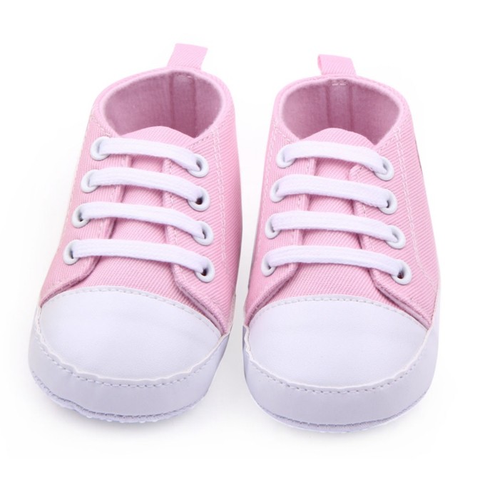 0-12M Bbay Slip-On First Walkers Newborn Toddler Canvas Sneakers Baby Boy Girl Soft Sole Crib Shoes First Walkers