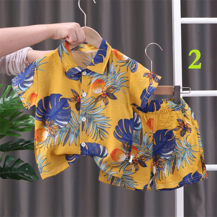 Kids 2pcs clothing set children boys cartoon shirt shorts new baby fashion cotton suit