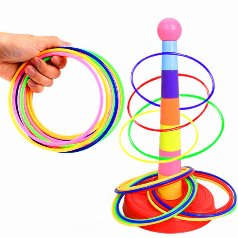 Children Throw Circle Game Ferrule Stacked Toys Fun Indoor Outdoor Parent-Child Interactive Circle Layers Early Education Gift