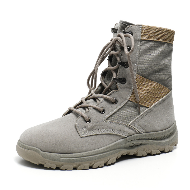 Outdoor Hiking Boots for Men Winter Ankle Boots Men New Canvas Shoes Lace-up Casual Boots Men Cow Suede High-top Tooling Shoes