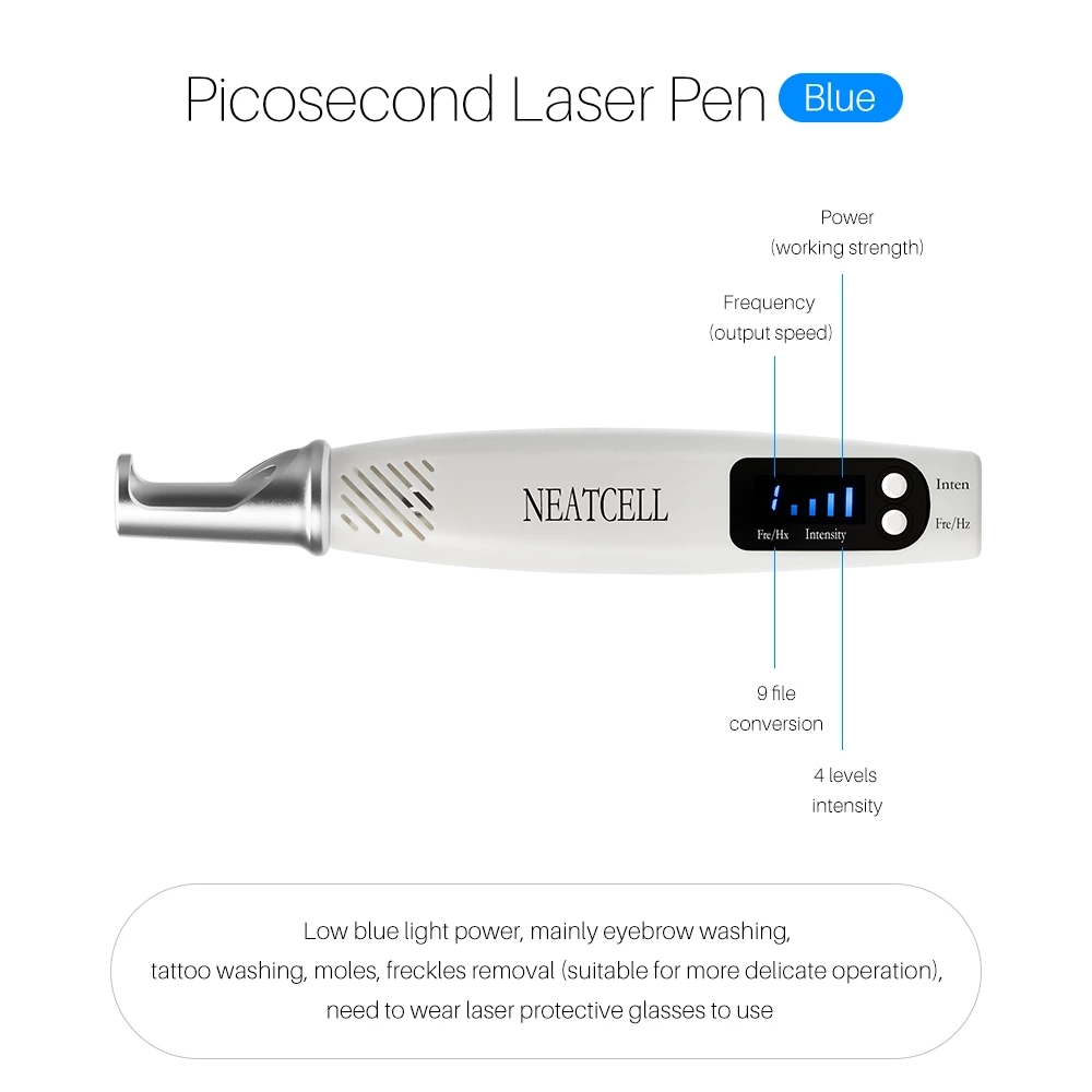 Professional Laser Picosecond Pen Blue Light Therapy Tattoo Remove Freckle Acne Mole Dark Spot Pigment Removal Machine Skin Care
