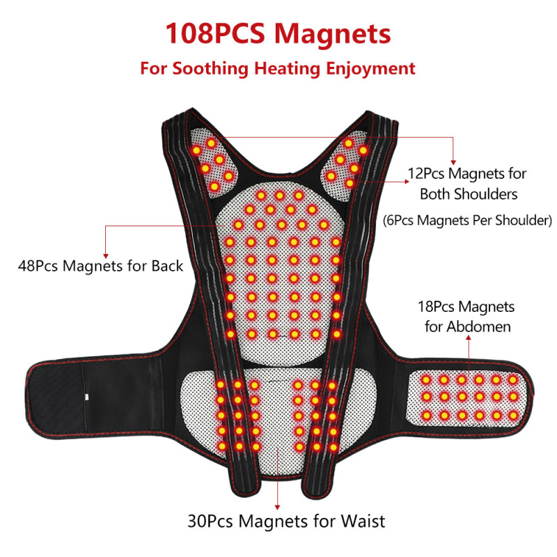 Cross border 108 Magnets Self heating Shoulder Protection Strap Neck Protection Hot Moxibustion Therapy Relieve Shoulder Pain an