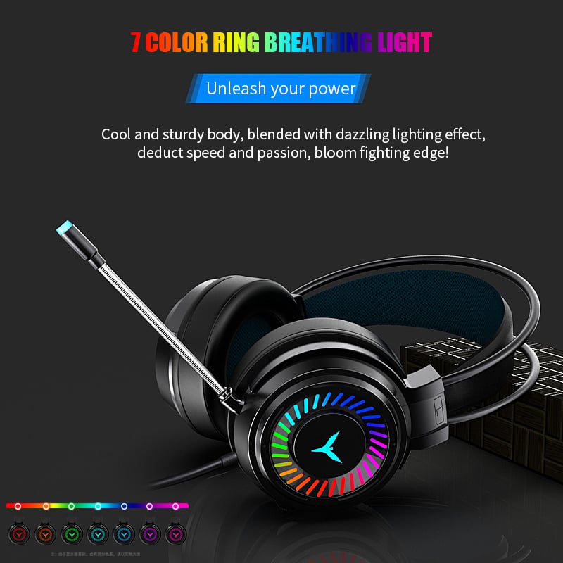 Gamer Headphones with Mic PC Professional Gaming Headset USB Wired Headphones Surround Sound Stereo for PUBG XBOX PS4 Game