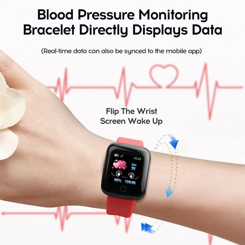 Factory Smart Band 116 plus Heart Rate Blood Pressure Monitor Big Screen Smart Bracelet 116plus D13 D13S
