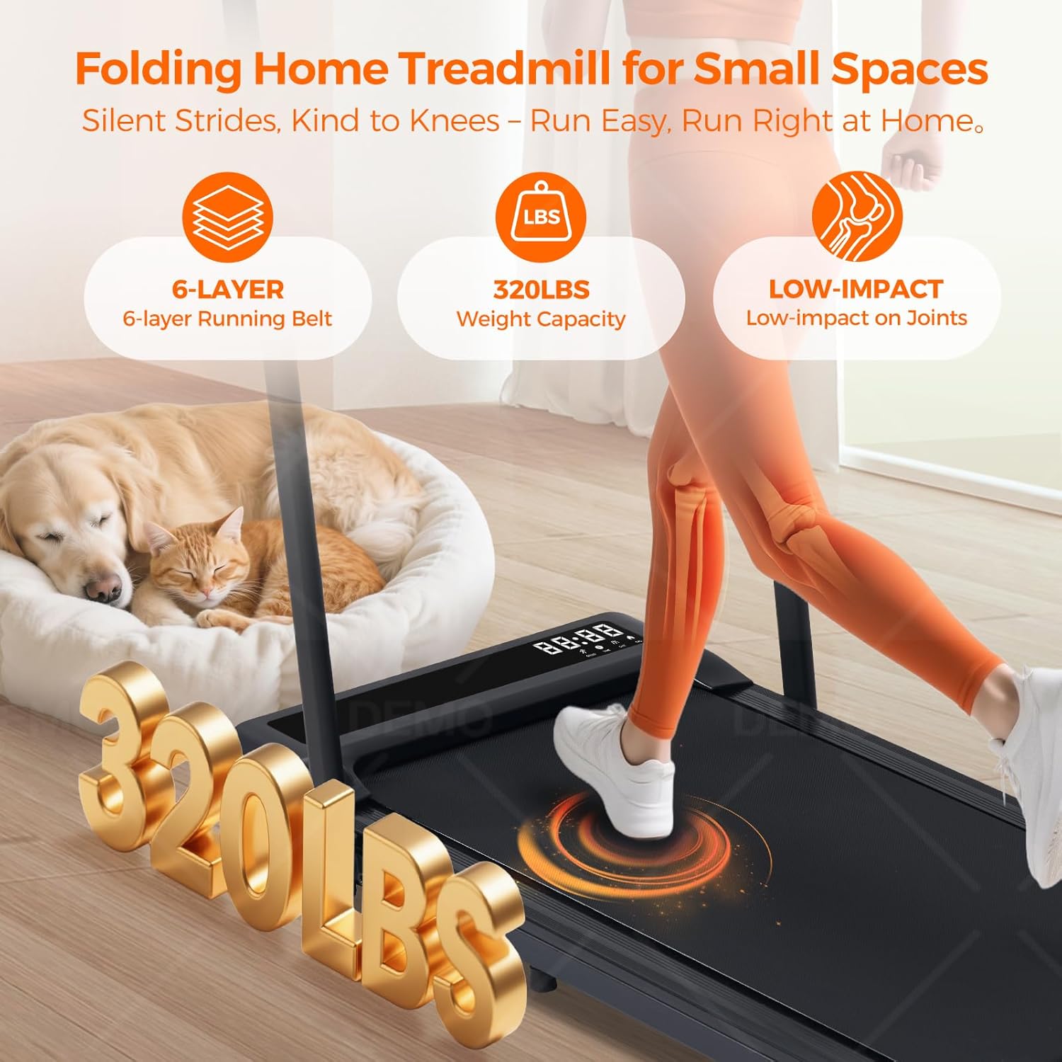 MCRG Walking Pad Treadmill with Incline, 2026 Upgrade Portable Walking pad Treadmill with Handle Bar, 0.6-7.6MPH Small Treadmills Walking Pad for Home