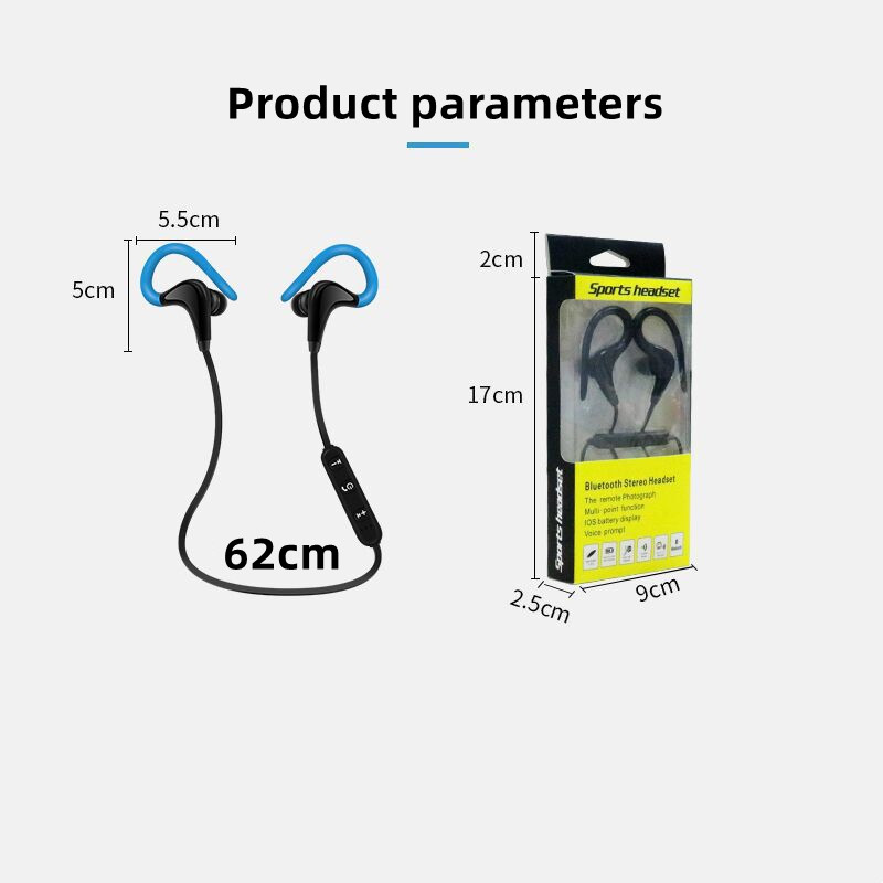 Wireless Bluetooth Headphones Sports Ear Hook Earphone Auriculares Bluetooth V4.1 Stereo Bass Earpiece for Xiaomi Iphone 6/6S/7
