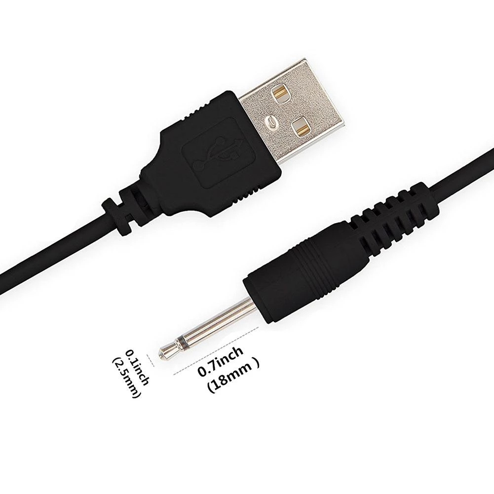 USB to 2.5 audio mono charging cable, 1 meter 17.4mm, facial cleanser, sex products, 2.5 round charging cable