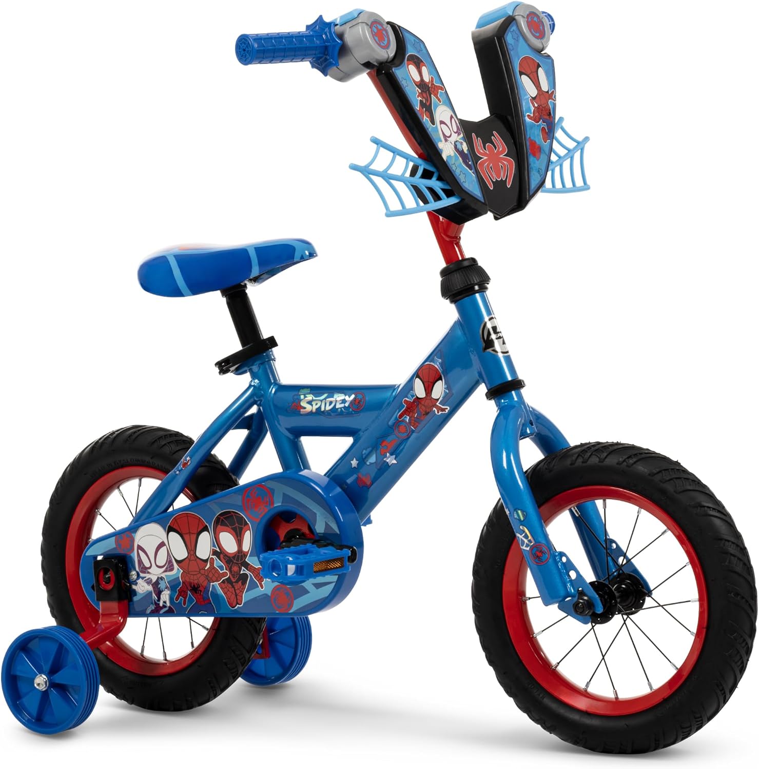 Huffy Disney and Marvel 12/16 Inch Boy's Bike for Kids, Multiple Color Options and Designs Available, Ideal for Ages 3+ Years Old, Removable Training