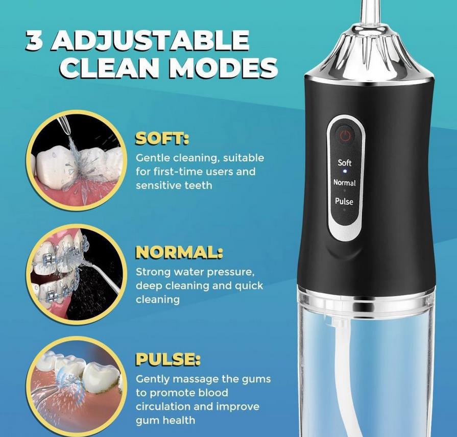 220ml Electric handheld dental cleaner, oral cleaning water dental floss household irrigator Oral irrigator
