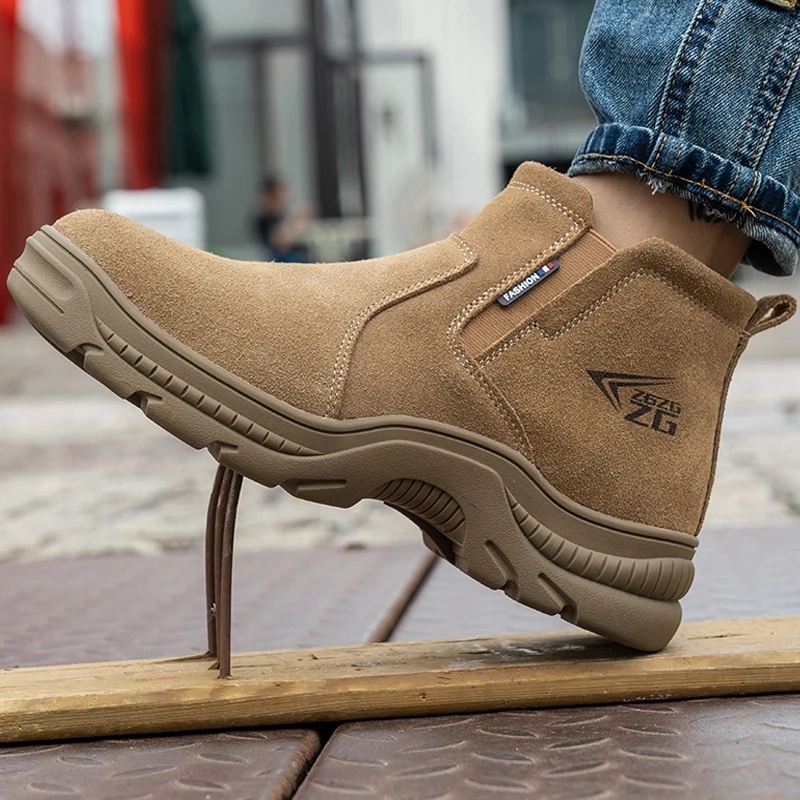 2023 Work Sneakers Men Indestructible Steel Toe Work Shoes Safety Boots For Men Anti-puncture Electric Welding Shoes