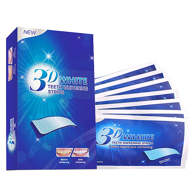 Teeth Whitening Strips Oral Hygiene Care Kit Stain Removal for Oral Hygiene Clean Double Elastic Dental Bleaching Strip14Pcs