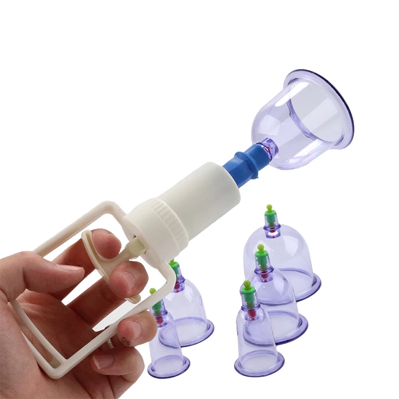 6 PCS Vacuum Cupping Set Chinese Medical Cupping Cups Cans Suction Cup Therapy Back Body Detox Massage Anti Cellulite Massager