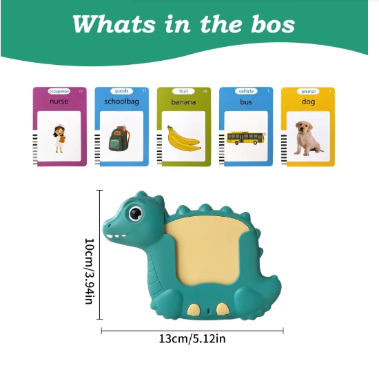 Early Education Toy Dinosaur Card insertion Machine, Children's Puzzle Learning Machine, Card Machine With 112 Cards