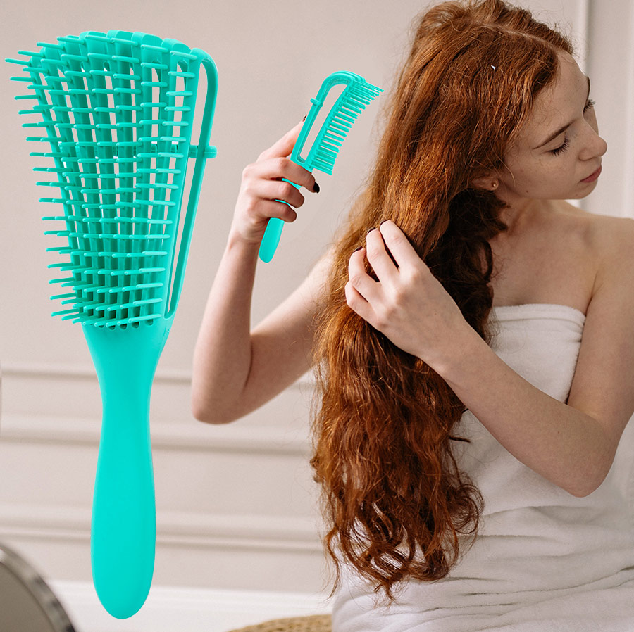 Detangling Plastic Hair Brush Wet Curly Comb Women Health Care Reduce Fatigue Hairbrush Styling Tools