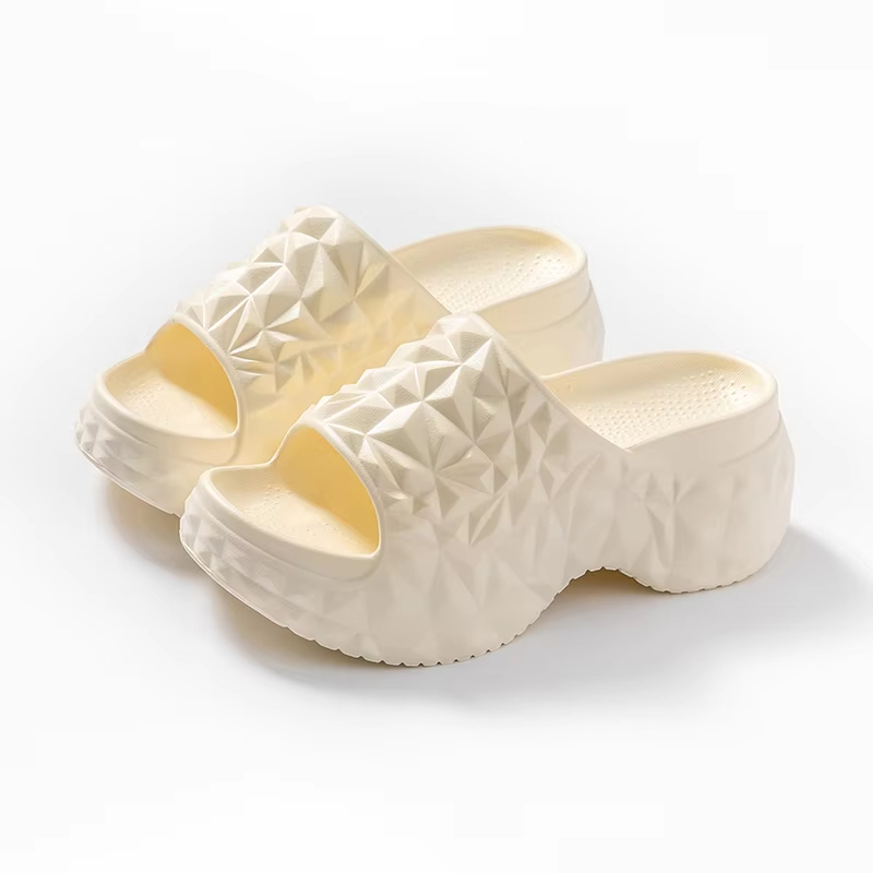 7CM Women Summer High Heeled Slippers Ladies Indoor Wedges Non-slips Sandals Couples Outdoor Beach Thick Sole EVA Flip Flops
