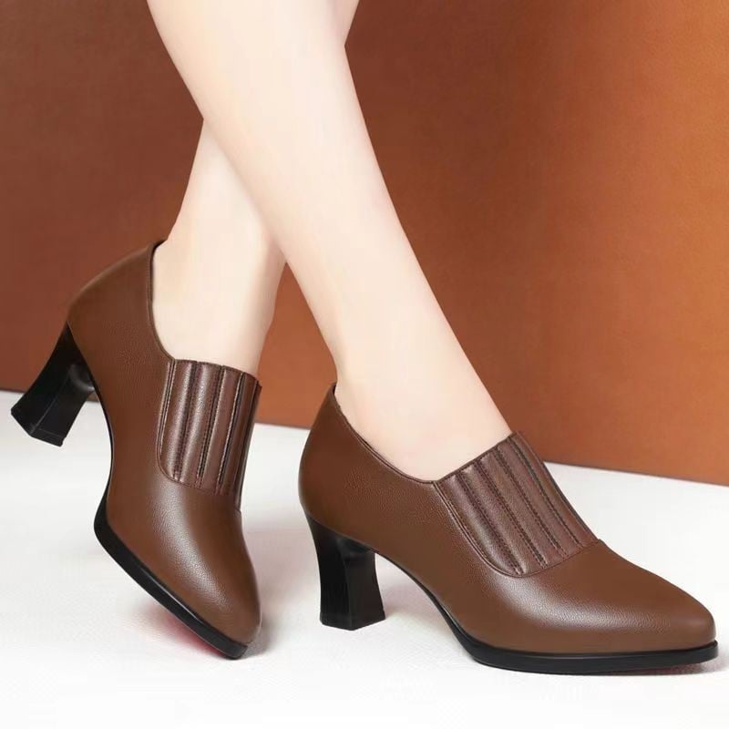 Women Cool Black Patent Leather Spring & Autumn Slip on Boots