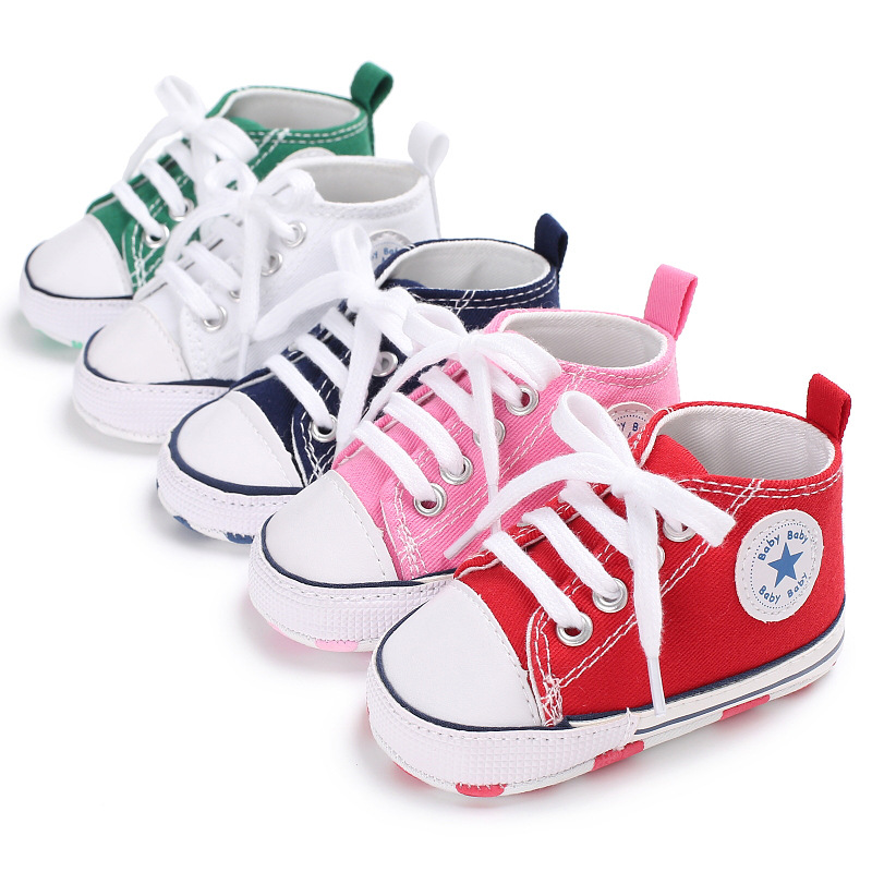 Boys and girls spring and autumn baby soft bottom shoes baby shoes canvas shoes