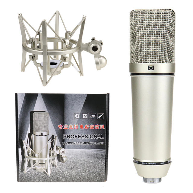 Tiktok DJ High-end Condenser Microphone Professional Studio Large Diaphragm Microphone For Vocal Recording PC Podcast Gaming