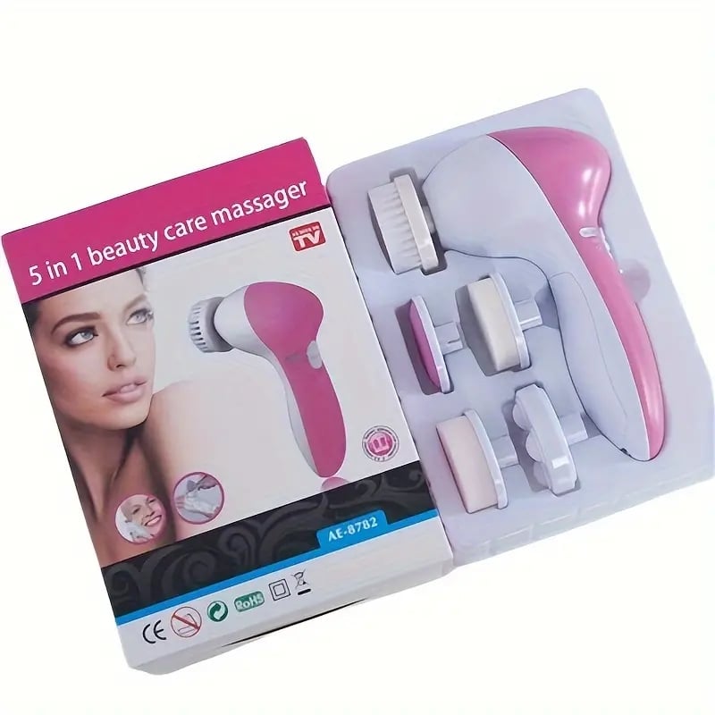 5-in-1 Facial Cleanser Face Washer Facial Massager Electric Rotating Beauty Instrument Pore Cleaner Battery Version Gift For Gir